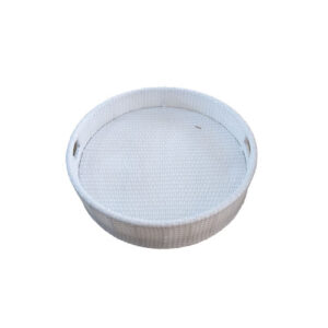 Round floating tray White