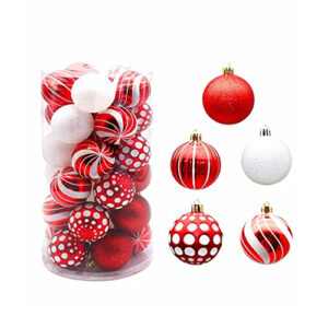 Christmas Ball 6cm Red & White