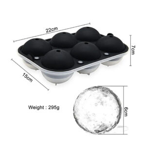 6 Holes Round Ice Ball Mold D6cm