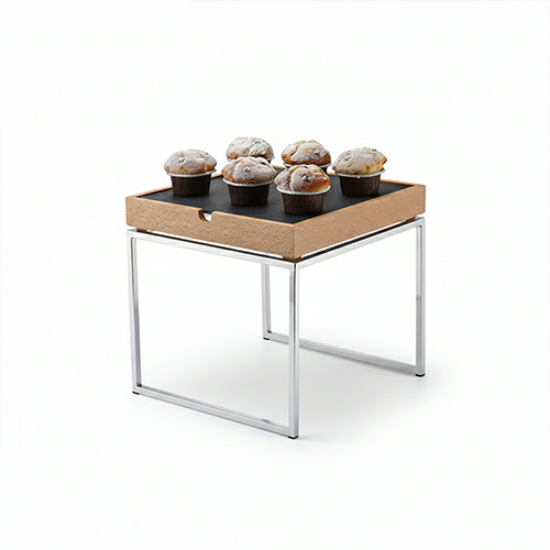 Wooden Display Stand Slate Top H240 mm
