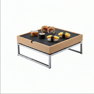 Wooden Display Stand Slate Top H80 mm